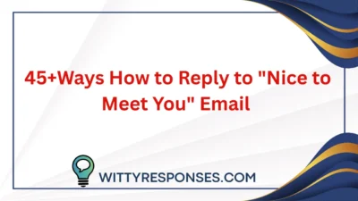 45+Ways How to Reply to "Nice to Meet You" Email