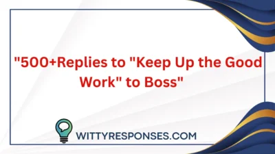 Keep Up the Good Work