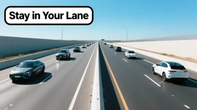 what does a solid white line mean