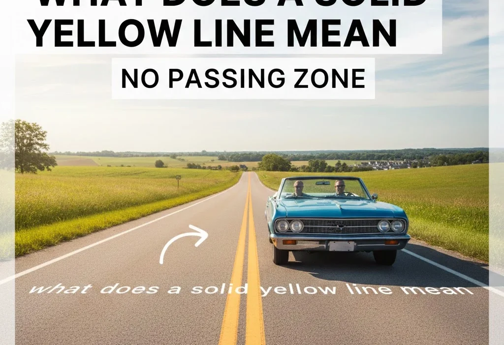 what does a solid yellow line mean