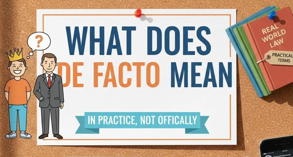 what does de facto mean